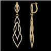 Image 2 : 1.90 ctw Micro Pave VS/SI Diamond Certified Earrings 14k Yellow Gold - REF-143X5A