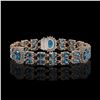 Image 1 : 19.3 ctw London Topaz & Diamond Bracelet 14K Rose Gold - REF-254Y5X