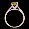 Image 2 : 2 ctw Certified SI/I Fancy Intense Yellow Diamond Ring 10k Rose Gold - REF-320H5R