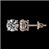 Image 2 : 1.57 ctw Certified Quality Diamond Stud Earrings 10k Rose Gold - REF-127Y5X
