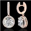 Image 2 : 4.50 ctw Micro Pave VS/SI Diamond Certified Designer 14k Rose Gold - REF-1681F4M
