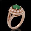 Image 2 : 4.55 ctw Certified Emerald & Diamond Victorian Ring 14K Rose Gold - REF-143M6G