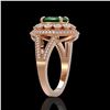 Image 3 : 4.55 ctw Certified Emerald & Diamond Victorian Ring 14K Rose Gold - REF-143M6G