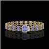 16.08 ctw Tanzanite & Diamond Bracelet 14K Yellow Gold - REF-236K4Y