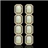 12.99 ctw Opal & Diamond Micro Pave Halo Earrings 10k Yellow Gold - REF-236Y4X