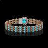 Image 3 : 29.89 ctw Swiss Topaz & Diamond Bracelet 14K Rose Gold - REF-281H8R