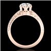 Image 2 : 1 ctw VS/SI Diamond Art Deco Ring 18k Rose Gold - REF-361Y8X