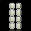 Image 1 : 12.99 ctw Opal & Diamond Micro Pave Halo Earrings 10k White Gold - REF-236W4H