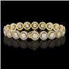 Image 2 : 13.42 ctw Diamond Micro Pave Bracelet 18K Yellow Gold - REF-1630H6R