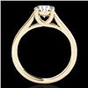 Image 2 : 1.5 ctw Certified Diamond Solitaire Ring 10k Yellow Gold - REF-327F3M