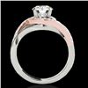 Image 2 : 1.8 ctw Certified Diamond Bypass Solitaire Ring 10k 2Tone Gold - REF-354W5H