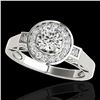 Image 1 : 1.75 ctw Certified Diamond Solitaire Halo Ring 10k White Gold - REF-259N3F