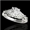 Image 1 : 1.1 ctw Certified Diamond Solitaire Ring 10k White Gold - REF-177H3R