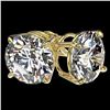 Image 3 : 4 ctw Certified Diamond Solitaire Stud Earrings 10k Yellow Gold - REF-862M5G