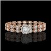 Image 1 : 13.82 ctw Cushion Cut & Oval Diamond Bracelet 18K Rose Gold - REF-1648R8K