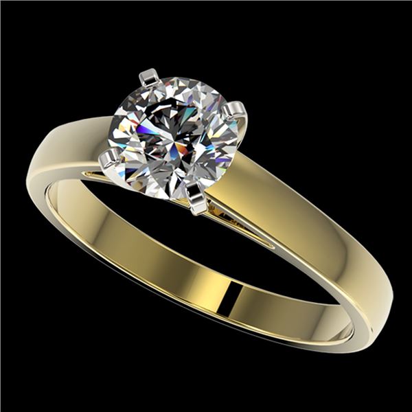 1.25 ctw Certified Quality Diamond Engagment Ring 10k Yellow Gold - REF-177F8M