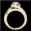 Image 2 : 1.15 ctw Certified Diamond Solitaire Ring 10k Yellow Gold - REF-190H9R