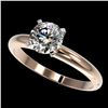 Image 1 : 1.28 ctw Certified Quality Diamond Engagment Ring 10k Rose Gold - REF-167G3W