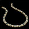 Image 2 : 31.18 ctw Blue & Diamond Micro Pave Necklace 18K Yellow Gold - REF-2904Y4X