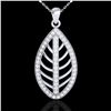 Image 1 : 1 ctw Micro Pave VS/SI Diamond Designer Necklace 18k White Gold - REF-100W2H