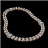 Image 2 : 39.28 ctw Sky Topaz & Diamond Necklace 14K Rose Gold - REF-454Y5X