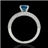 Image 2 : 2 ctw SI Certified Fancy Blue Diamond Bypass Solitaire Ring 10k White Gold - REF-170A5N