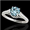 Image 1 : 1.46 ctw SI Certified Fancy Blue Diamond Solitaire Ring 10k White Gold - REF-122X8A