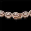 Image 3 : 18.43 ctw Oval Cut Diamond Micro Pave Necklace 18K Rose Gold - REF-1596X8A