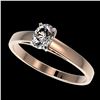 Image 1 : 0.50 ctw Certified VS/SI Quality Oval Diamond Engagment Ring 10k Rose Gold - REF-60X3A