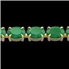 Image 1 : 29 ctw Emerald Eternity Designer Bracelet 14k Yellow Gold - REF-180F2M