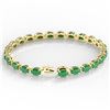 Image 3 : 29 ctw Emerald Eternity Designer Bracelet 14k Yellow Gold - REF-180F2M