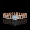 Image 1 : 29.89 ctw Sky Topaz & Diamond Bracelet 14K Rose Gold - REF-281W8H