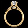 Image 2 : 1.6 ctw VS/SI Diamond Art Deco Ring 18k Yellow Gold - REF-454R3K