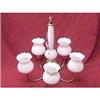 Image 1 : Hobnail Milk Glass Chandelier #1669189