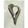 14k White Gold Stylized Heart Pin Milros #1669502
