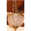Image 1 : Antique French Beaded Crystal & Bronze #1682900
