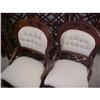 Image 1 : Wood Chairs with Off White Fabric #1682915