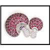 Image 1 : 18K Ruby Diamond Mushroom Brooch #1683038