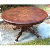 Image 1 : Antique Round BURL WALNUT Coffee Table c.1940's#1683127