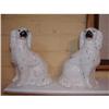 Image 1 : Antique Pair Staffordshire Spaniel Dogs #1683129