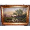 Image 1 : Signed H. SHORT "Landscape" Oil Painting 19th #1683164