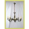 Image 1 : Vintage Belgian Chandelier Brass 8-Arm #1683194