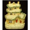 Antique English Staffordshire House Bank #1683442