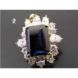 RHJ Synthetic Sapphire & CZ Pendant #1696798
