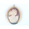Hand Carved Natural Shell Cameo 10k Yellow Gold#1696902