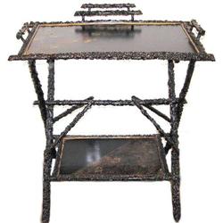 Antique Japanned Asian Lacquered Twig Table #1696916