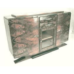 French Art Deco Figured Walnut Sideboard #1696939