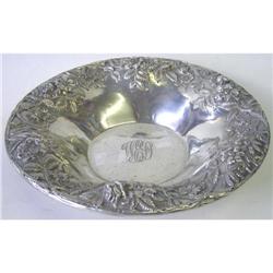 S Kirk & Son Sterling Silver Repousse Platter #1696971