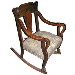 Antique Empire or Regency Rocking Chair #1696997