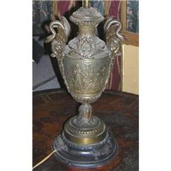 French Neoclassical Metal Table Lamp #1697008